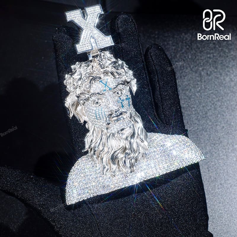 Custom Moissanite 925 Silver Iced 3D Diamond Hip Hop Pendant