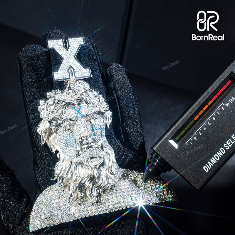 Custom Moissanite 925 Silver Iced 3D Diamond Hip Hop Pendant