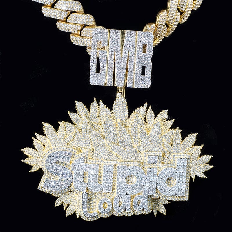 Custom Moissanite 925 Silver Iced Diamond Hip Hop Chain Logo Pendant