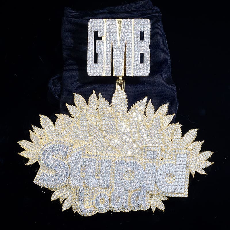 Custom Moissanite 925 Silver Iced Diamond Hip Hop Chain Logo Pendant