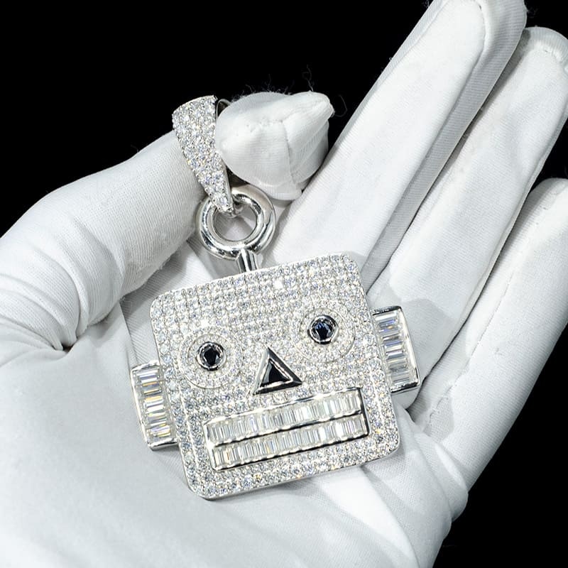 Custom Moissanite Iced Out “Robotic” Hip Hop Diamonds Pendant