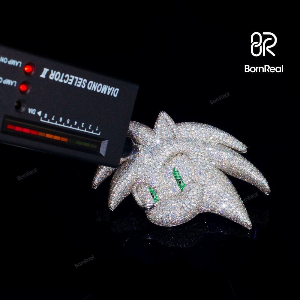 Custom VVS Moissanite Cartoon chain Iced Out Hip Hop Pendant For Men