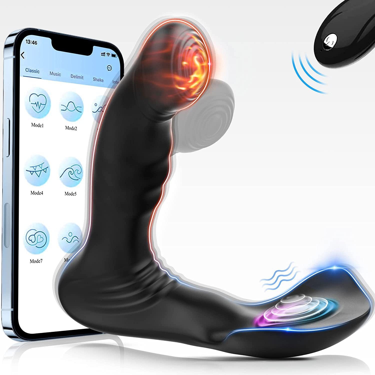 APP Remote Control Anal Prostate Vibrating Butt Wifi Anal Plug
