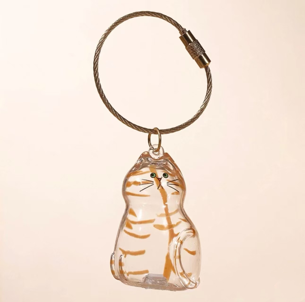Cat Hair Collector Keychain Charm - Memorial Storage Box