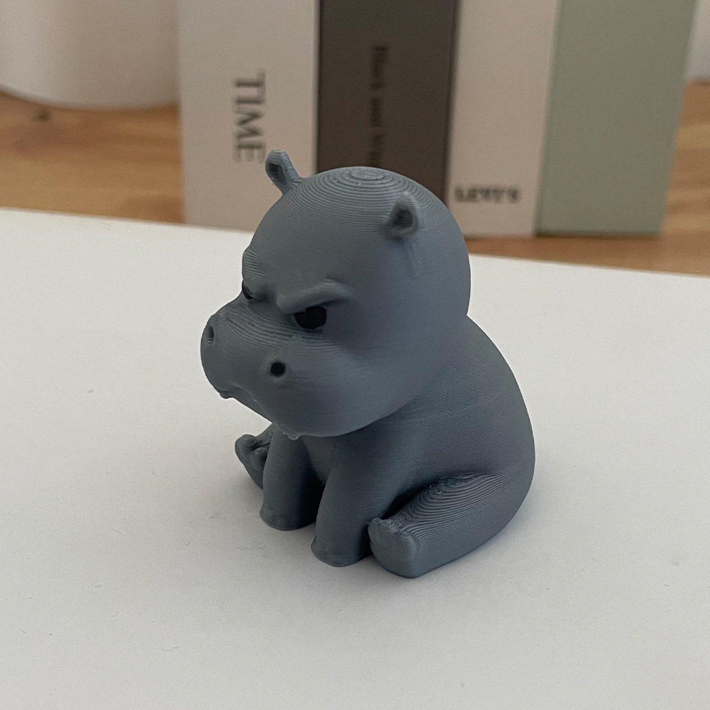 3D-Printed Angry Hippo – Unique & Playful Decor Piece