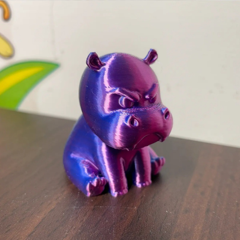 3D-Printed Angry Hippo – Unique & Playful Decor Piece