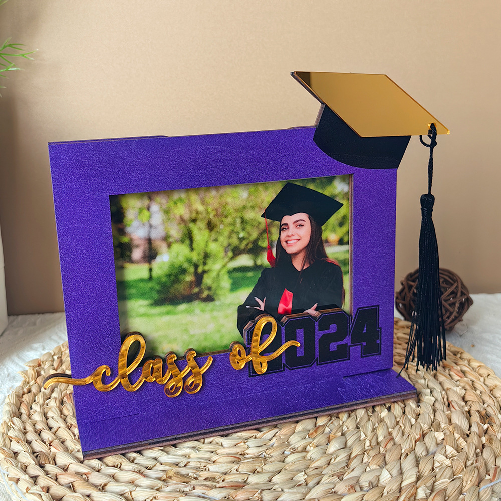 🎓2024 Graduation Photo Wooden Photo Frame Ornaments-Perfect Gift💝