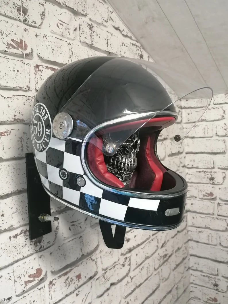 🔥LAST DAY 50% OFF-🏴‍☠️Motorcycle Helmet and Jacket Skull Holder☠️