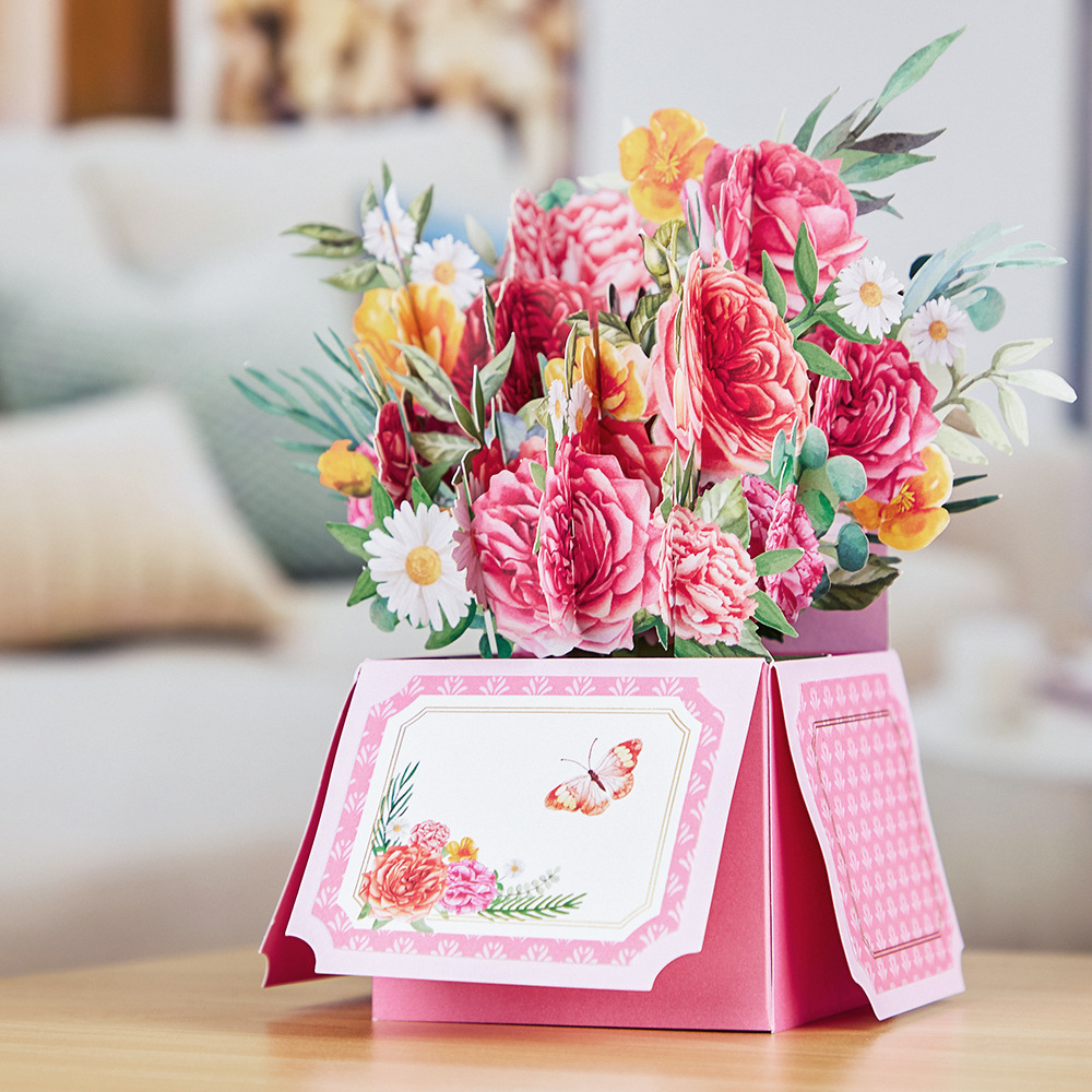 3D Pop Up Handmade Flower Box-Happy Mother's Day