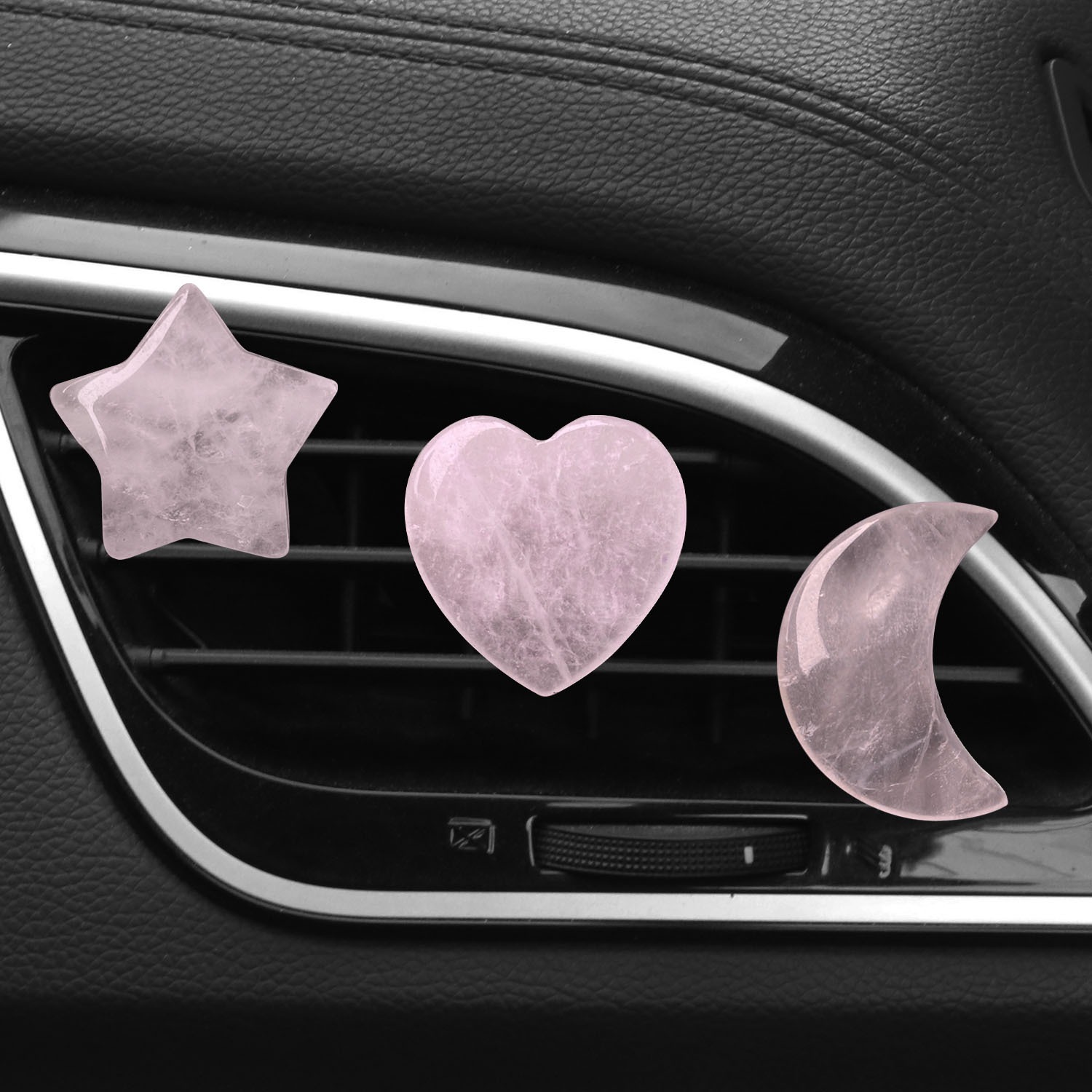 Natural Quartz Crystal Car Vent Clips