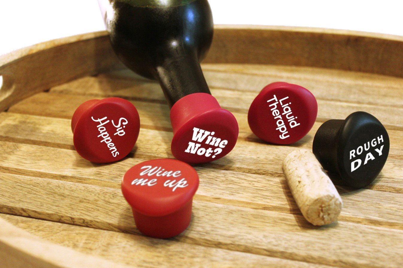 5 件套有趣的硅胶酒瓶塞