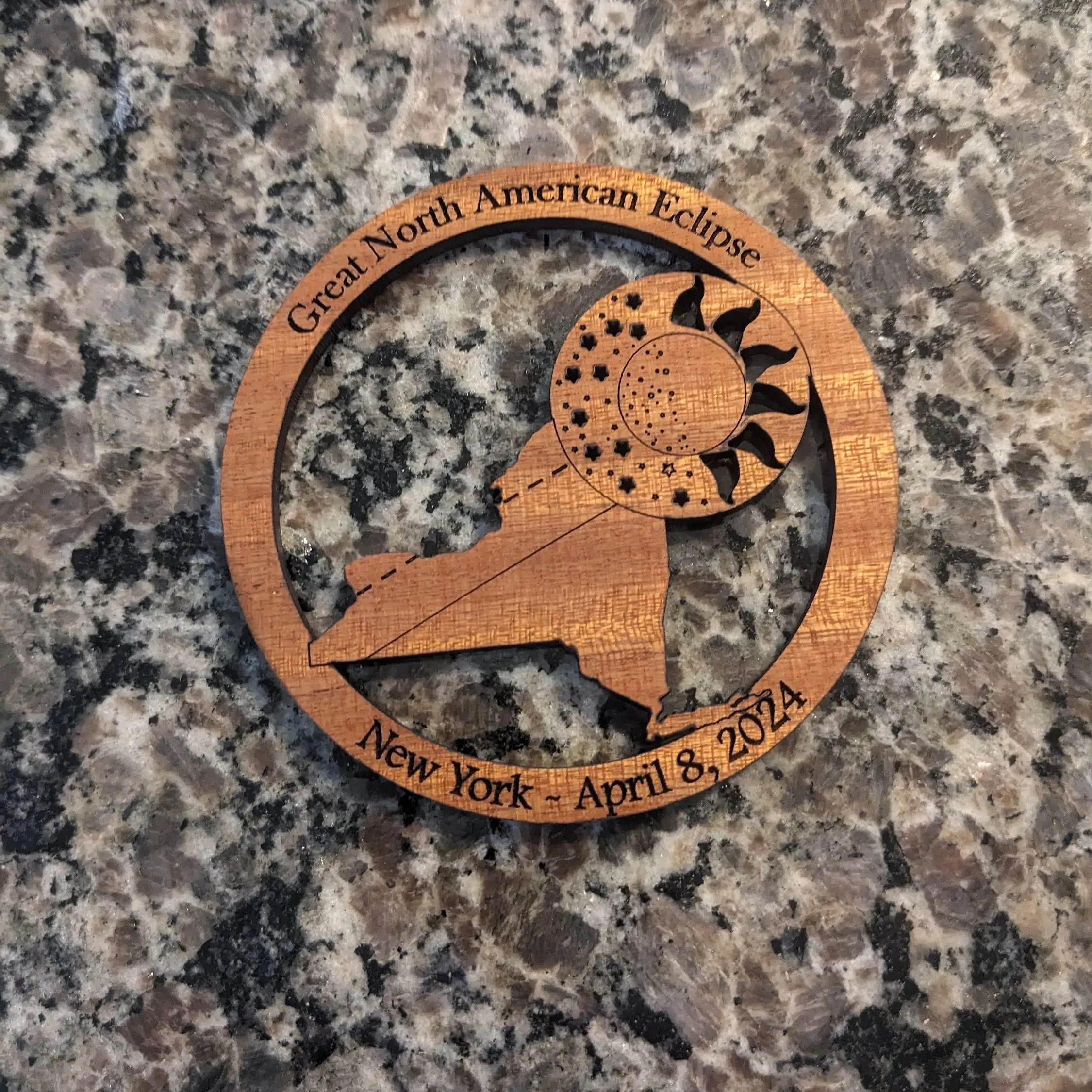 2024 Solar Eclipse Refrigerator Magnet - North American Eclipse Souvenir
