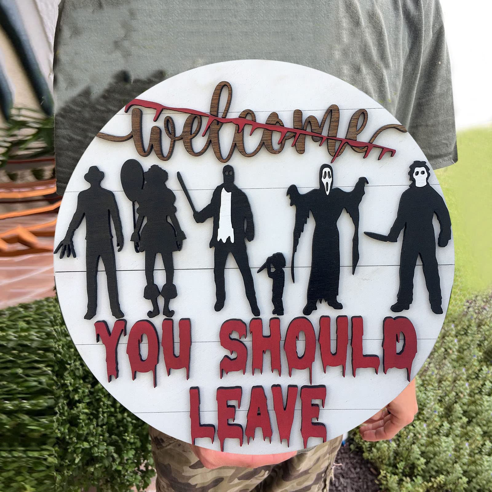 Horror Welcome Sign Door Hanger