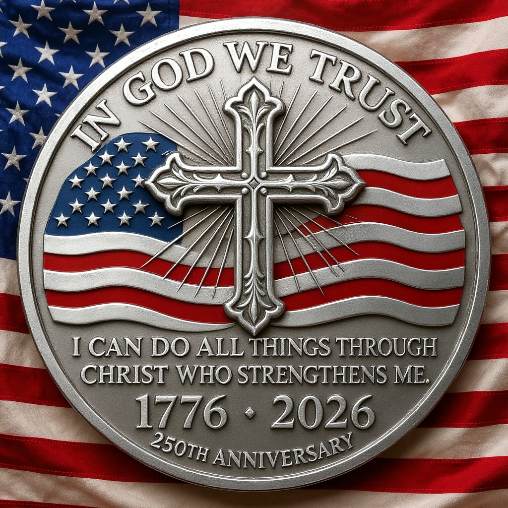 ✝️ Jesus Commemorative Coin 🇺🇸🪙-“In God We Trust”