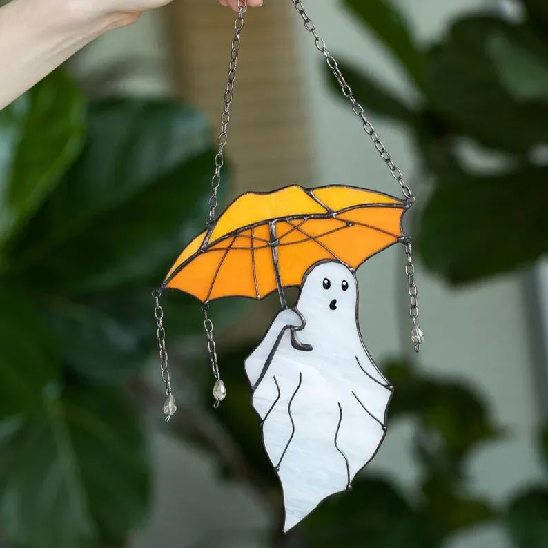 👻Funny Halloween Ghost with Umbrella