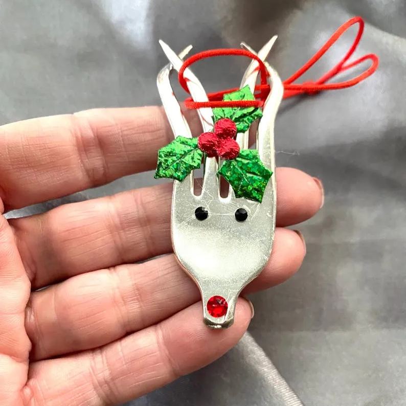 🎅Fork Reindeer Ornaments