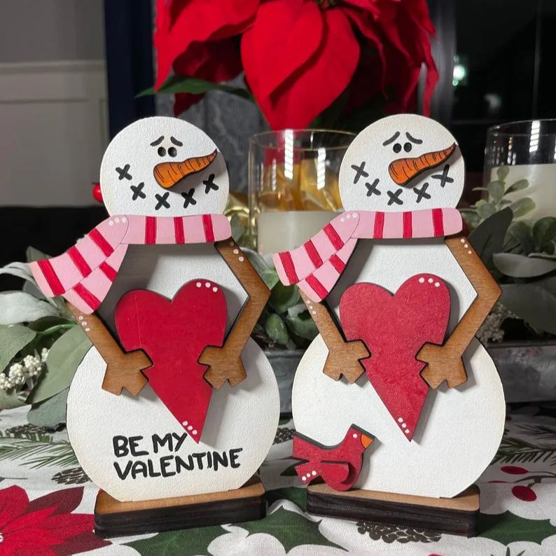 ☃️Valentine's Day Snowman Decoration