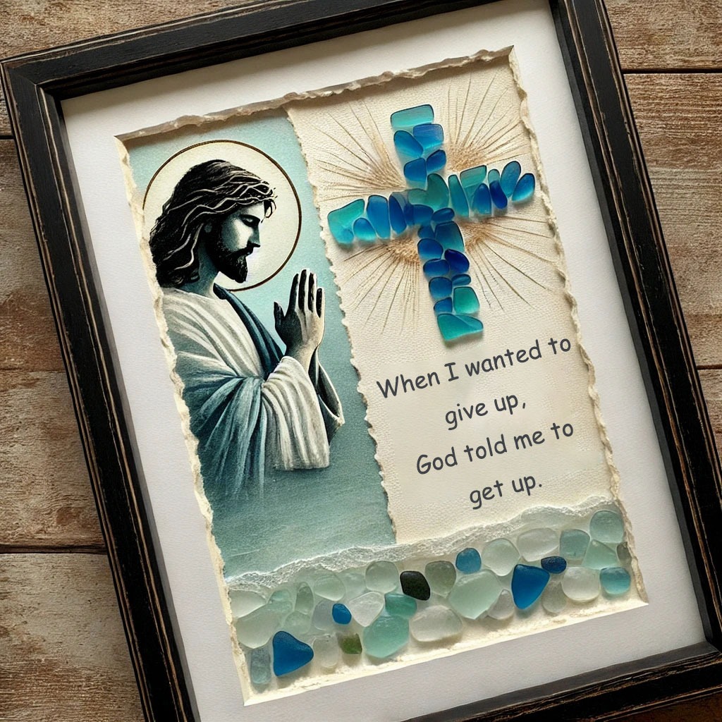 ✨Sea Glass Christian Wall Art