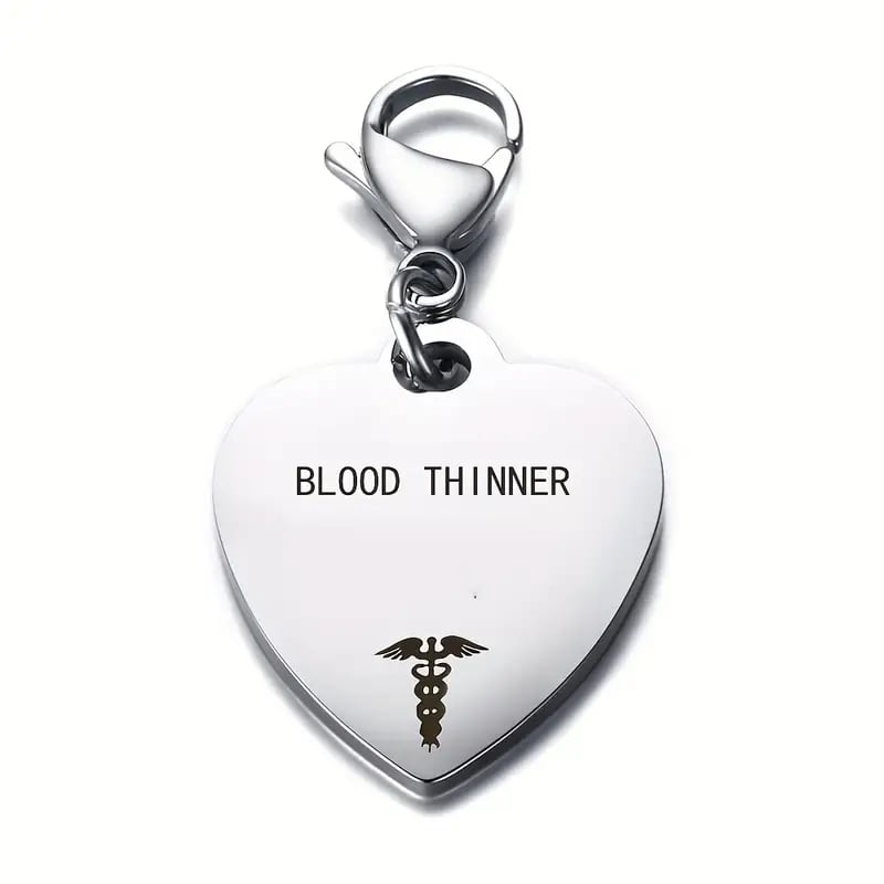 💝Unique Heart-Shaped Medical ID Pendant Keyring🏥