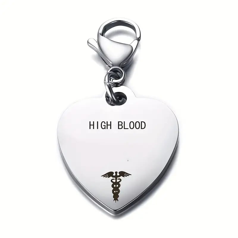 💝Unique Heart-Shaped Medical ID Pendant Keyring🏥