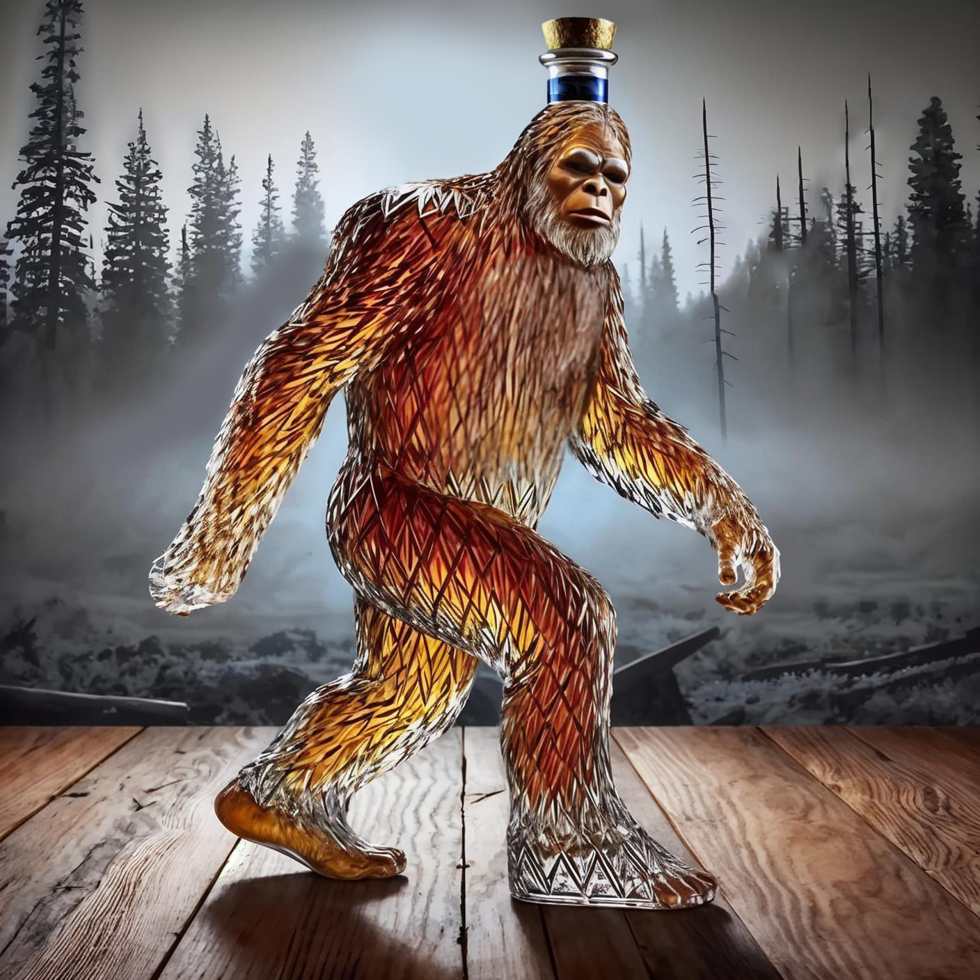 🦶LIMITED Bigfoot Crown Royal Whiskey Bottle👣