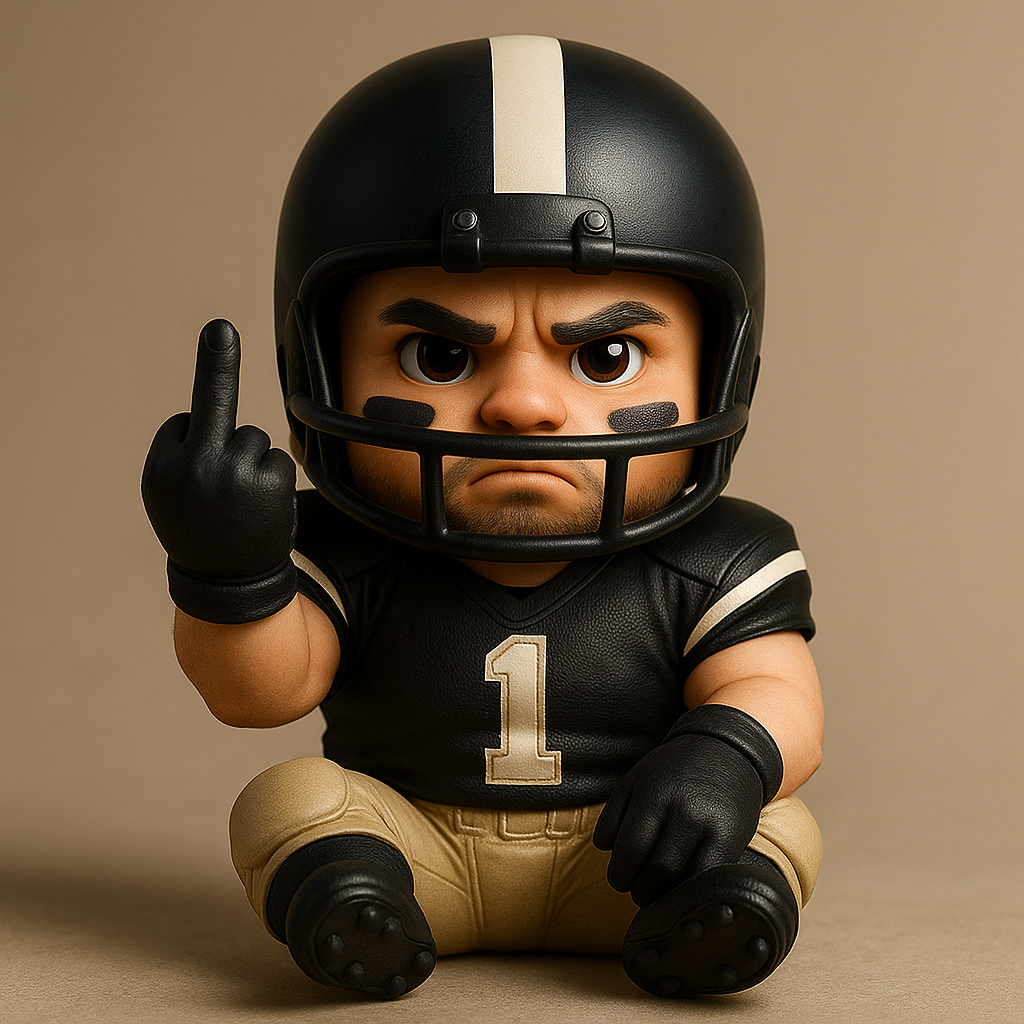🏉🖕Middle Finger Rugby Player Figure