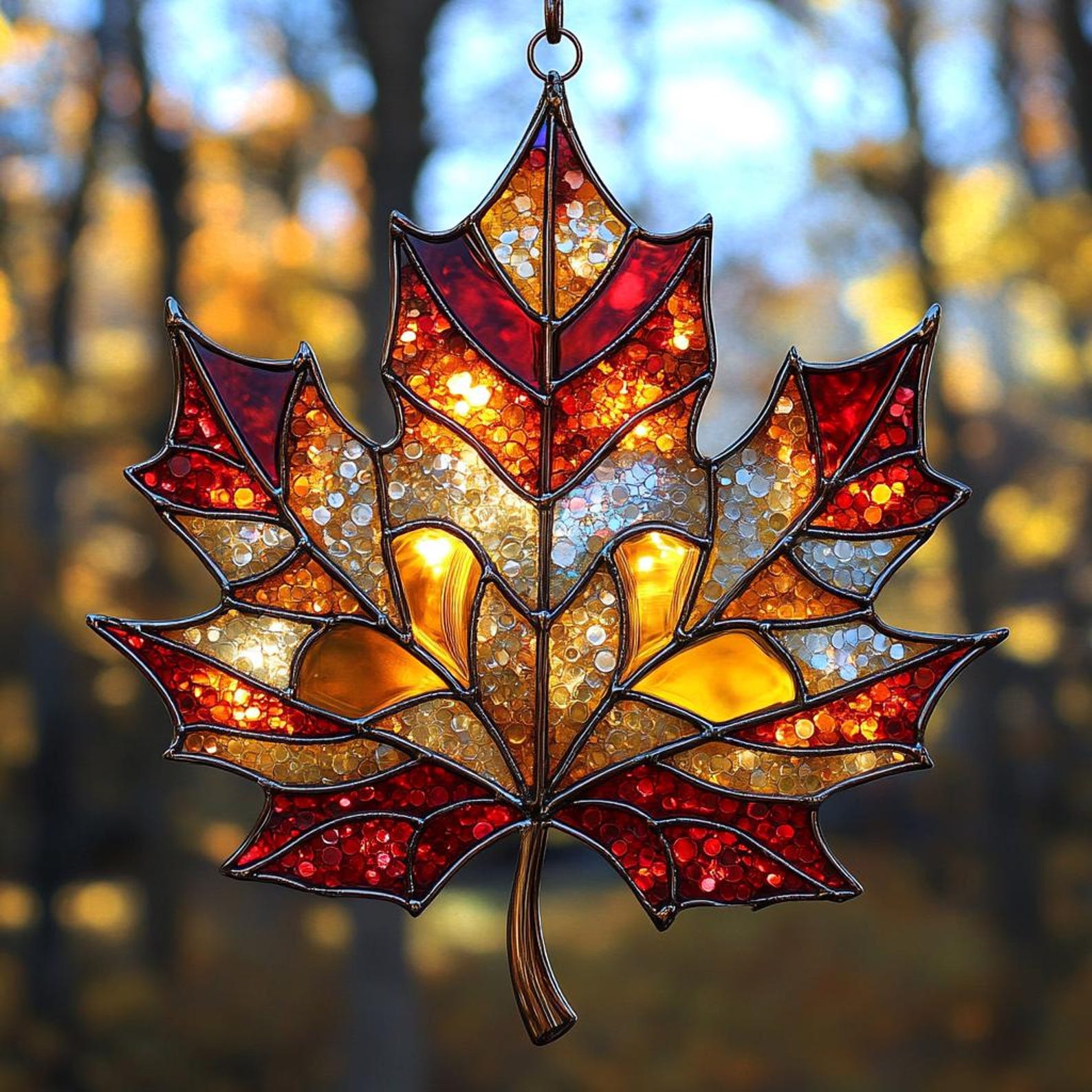 🍁Autumn Maple Suncatcher – Elegant Decorative Art Gift