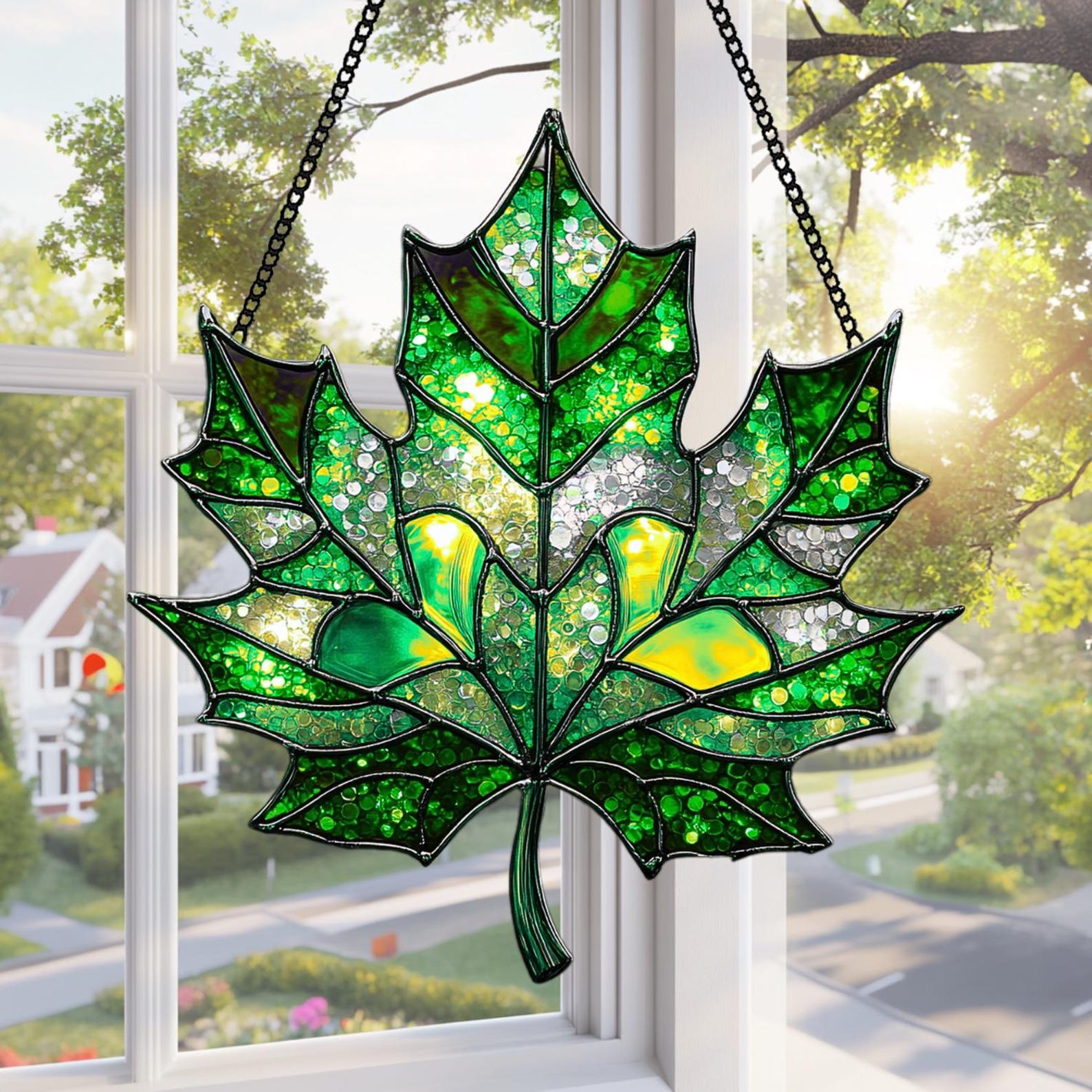 🍁Autumn Maple Suncatcher – Elegant Decorative Art Gift