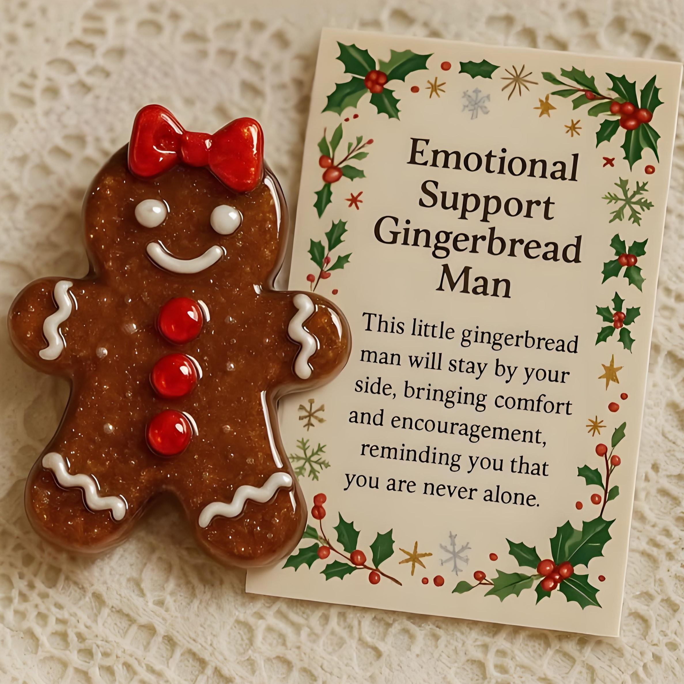 💖Emotional Support Gingerbread Friend