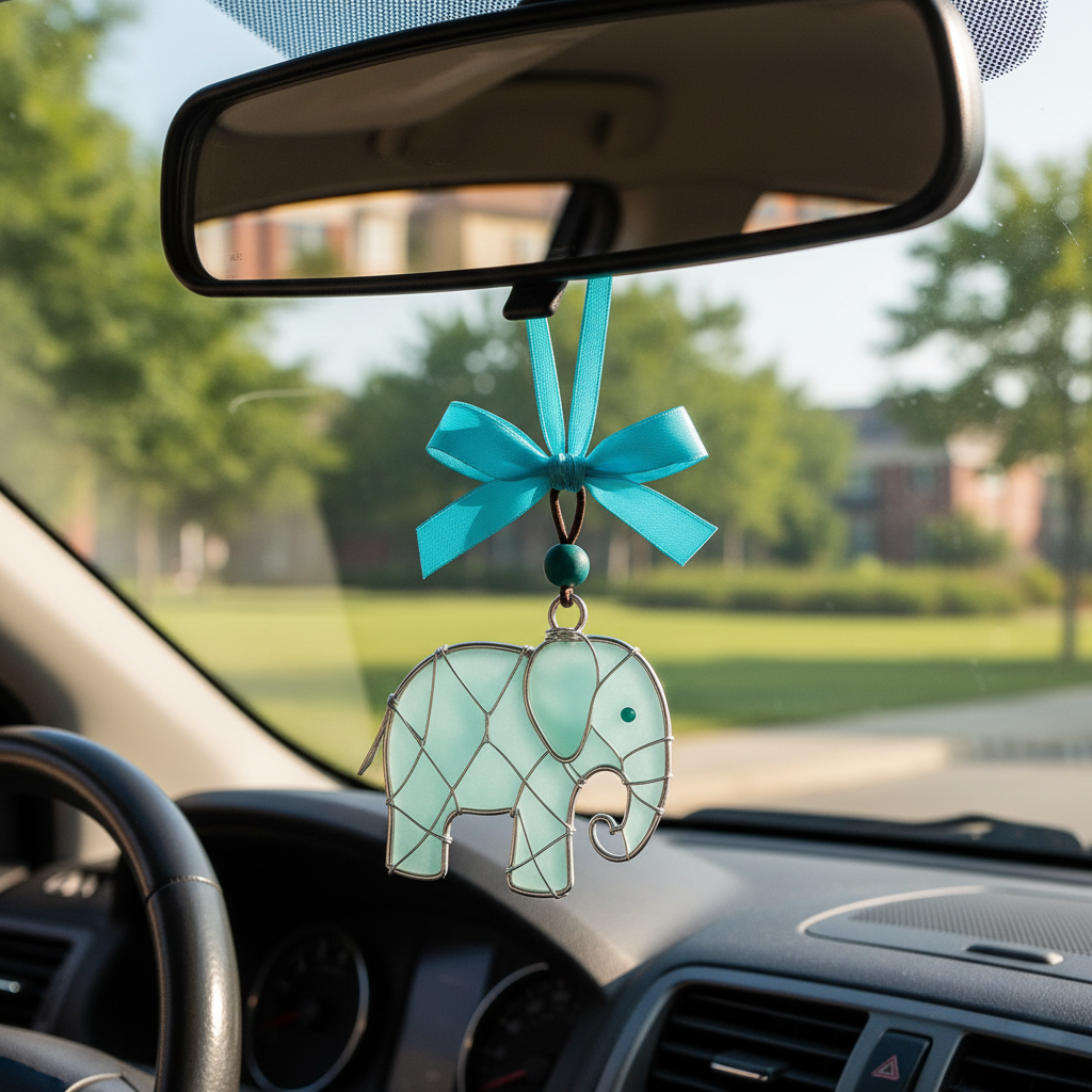 Sea Glass Elephant Sisterhood Ornament