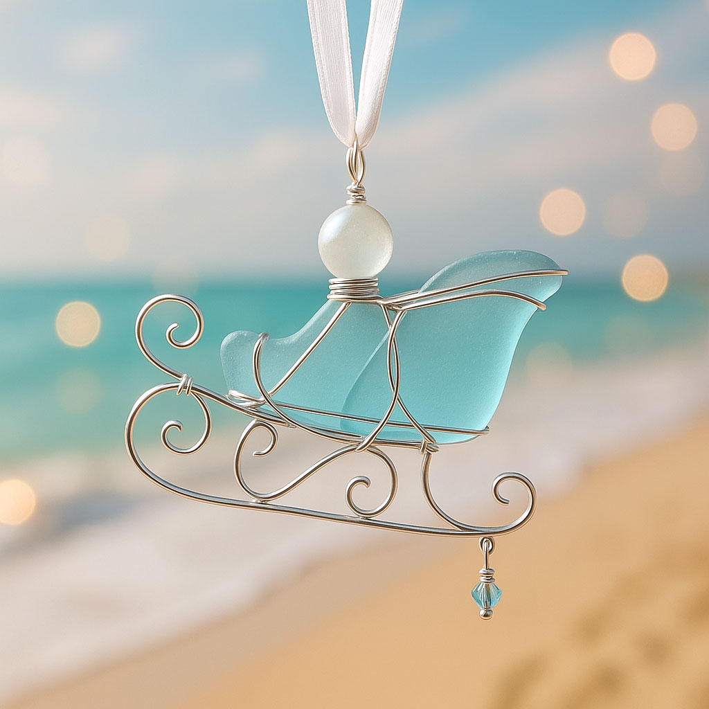 Sea Glass Holiday Ornament