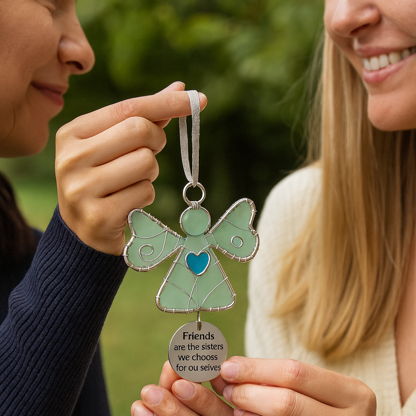 🌊Handmade Sea Glass Good Friends Are Like Stars Ornament