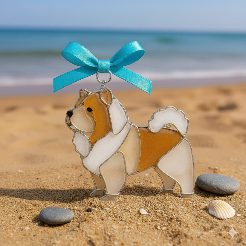 Stained Glass Dog Ornaments