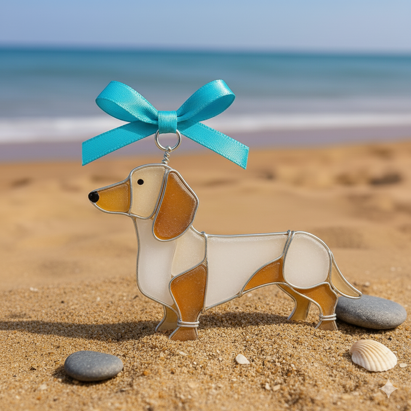 Stained Glass Dog Ornaments