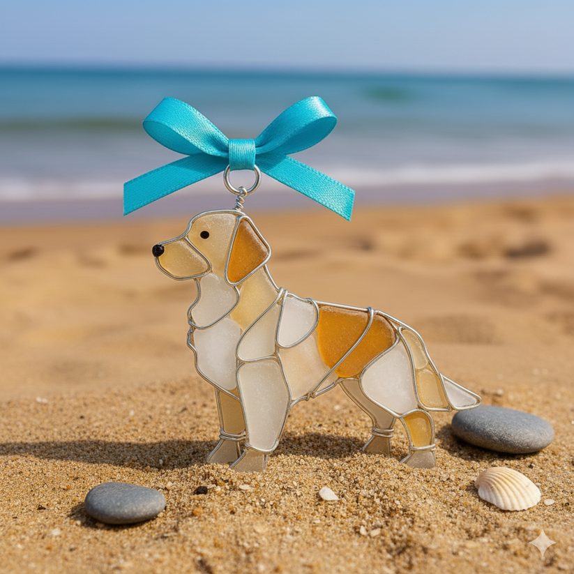 Stained Glass Dog Ornaments