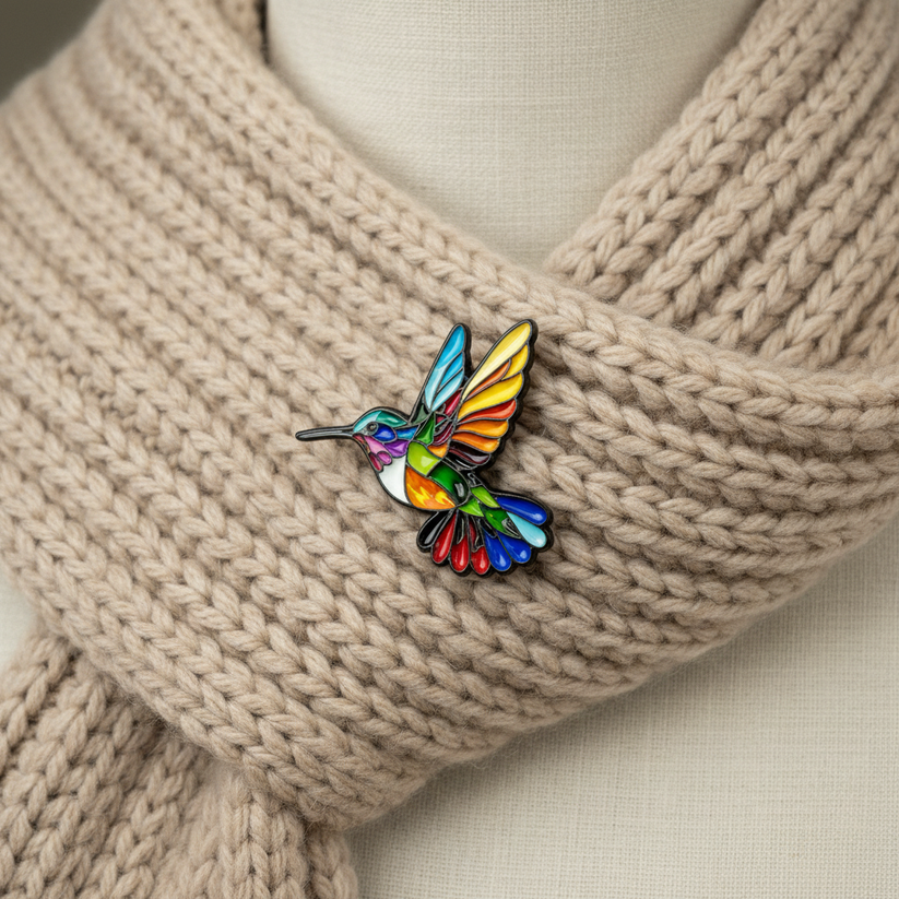 🎁Stained Glass Wildlife Enamel Pins