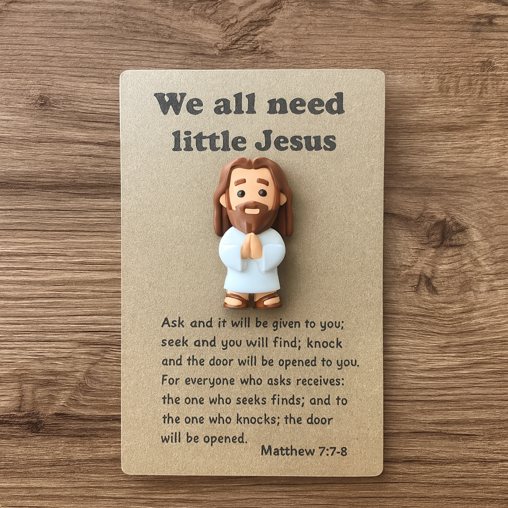 Little Jesus Inspiration Figure with Scripture Card