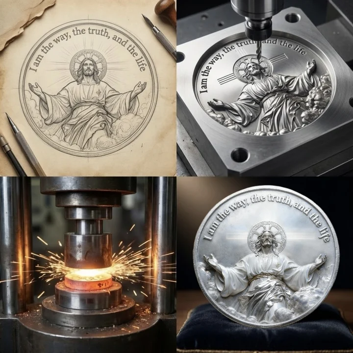 ✝️ Jesus Commemorative Coin 🇺🇸🪙-“In God We Trust”