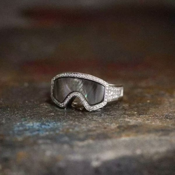 ✨Ski Goggle Shaped Adjustable Ring - Unique Winter Sports Jewelry for Ski Enthusiasts