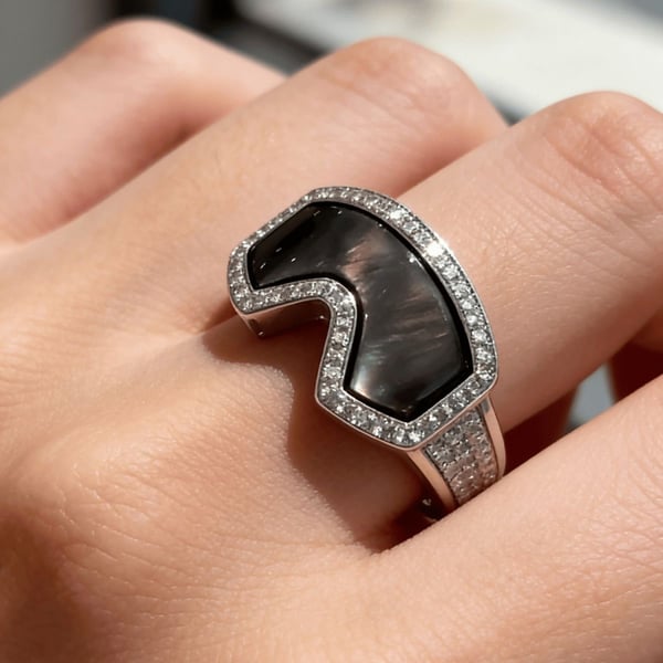✨Ski Goggle Shaped Adjustable Ring - Unique Winter Sports Jewelry for Ski Enthusiasts