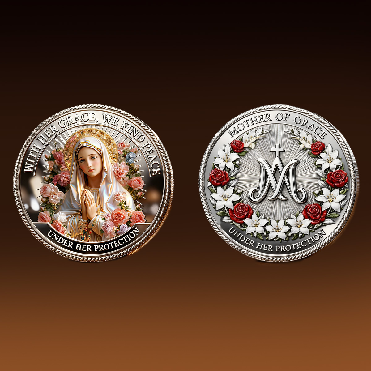✝️Catholic Holy Mother Prayer Coin