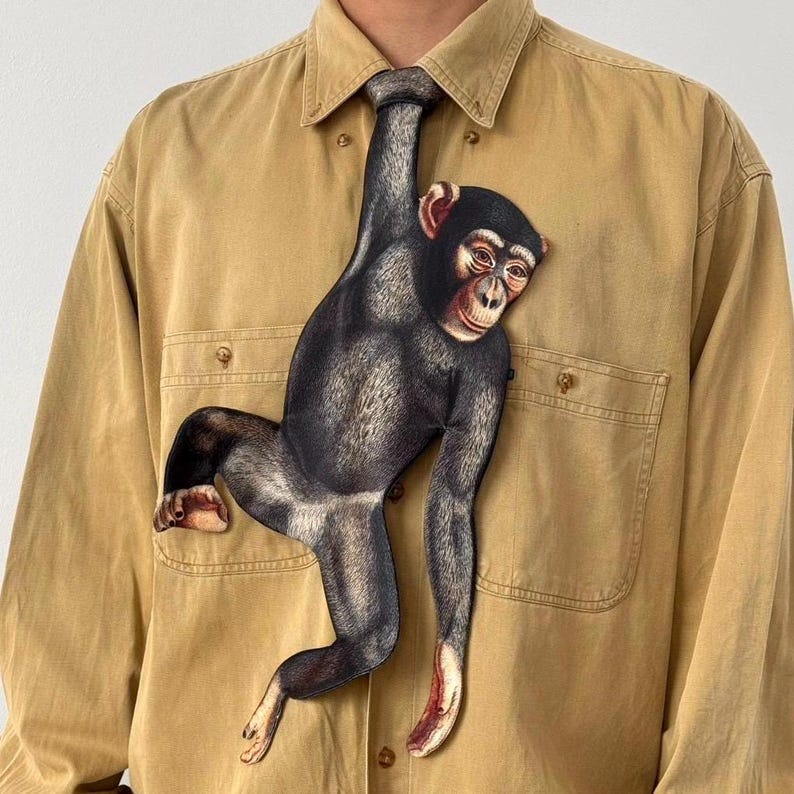 🐒Animals Tie Shaped Novelty Tie