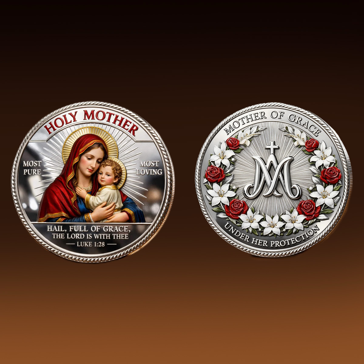 ✝️Catholic Holy Mother Prayer Coin