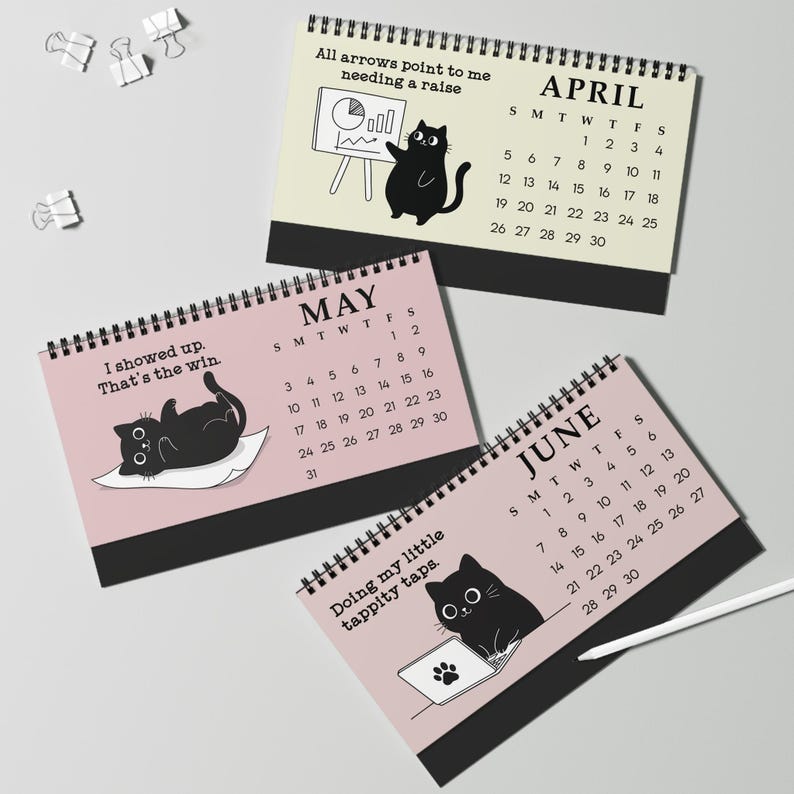 2026 Office Cat Desk Calendar