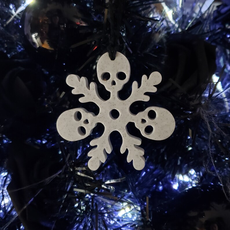 Skull Snowflake Tree Ornaments Set