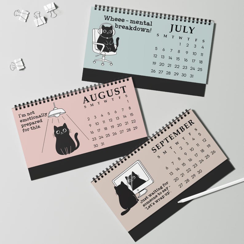 2026 Office Cat Desk Calendar