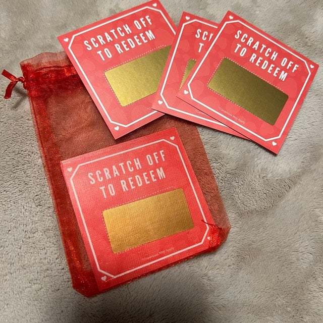 5Pcs DIY Scratch-Off Love Voucher Cards