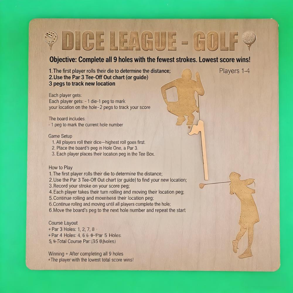 ⛳🎲Tabletop Dice Golf Game