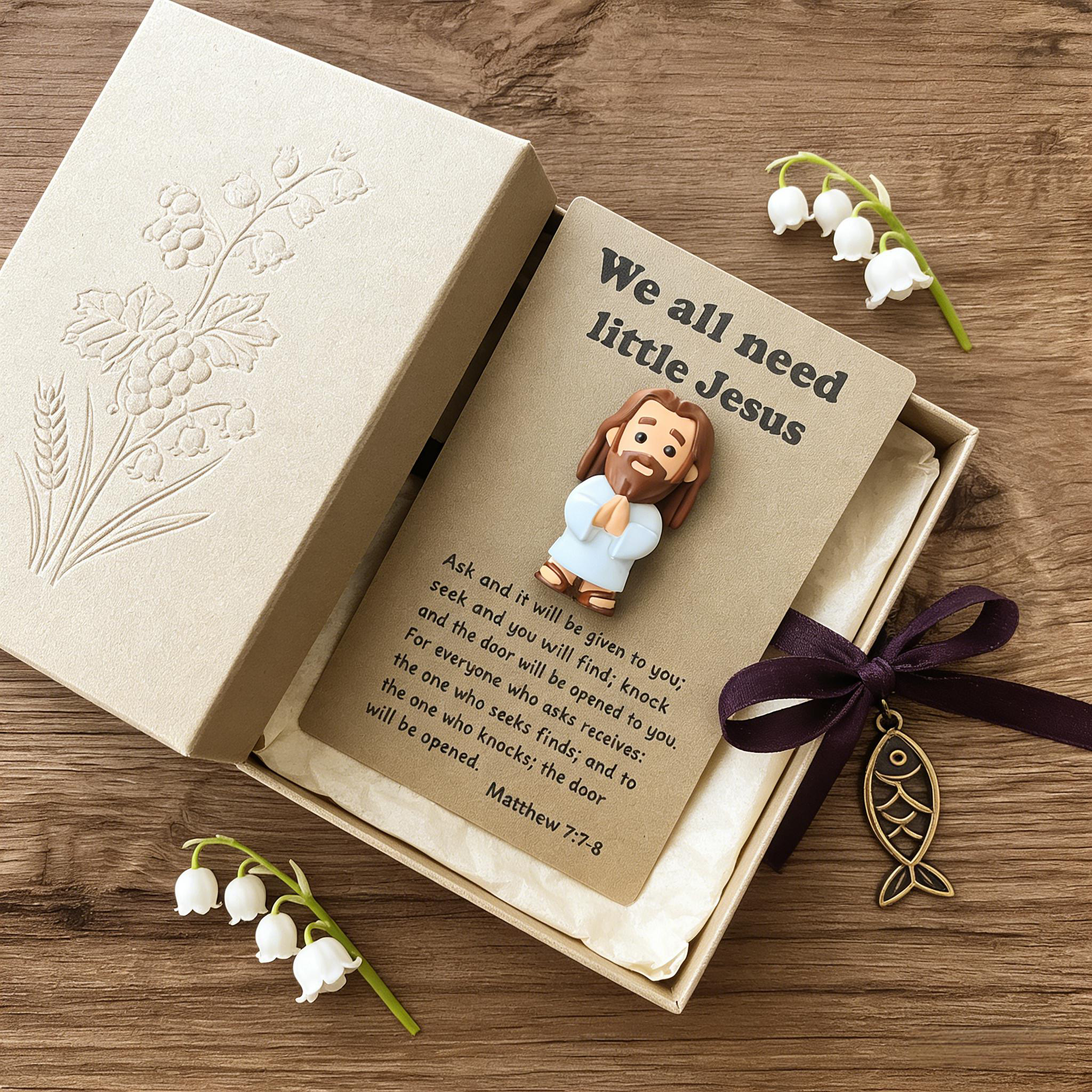 Little Jesus Inspiration Figure with Scripture Card