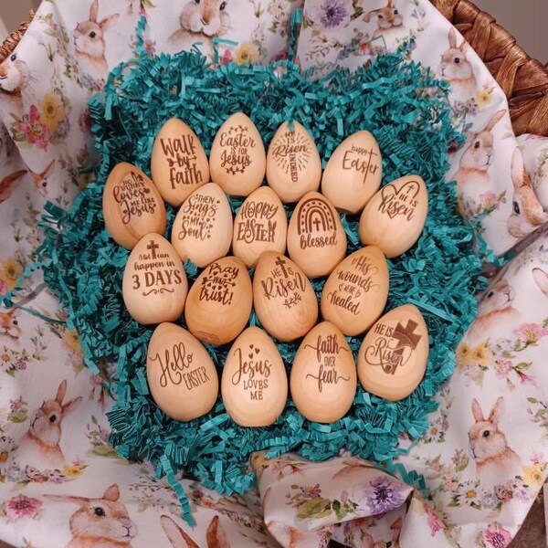 🐰🎁Wooden Easter Eggs
